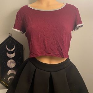 Maroon crop top by Ambiance size S